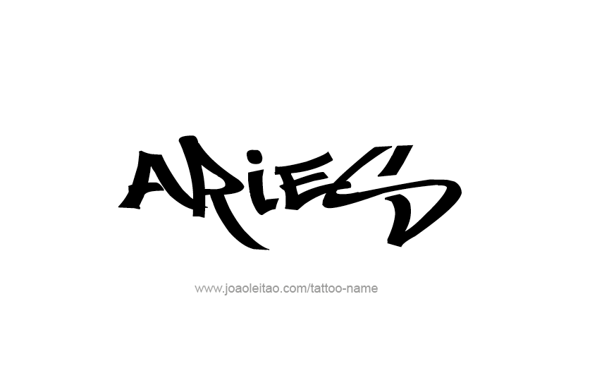 Tattoo Design Horoscope Name Aries