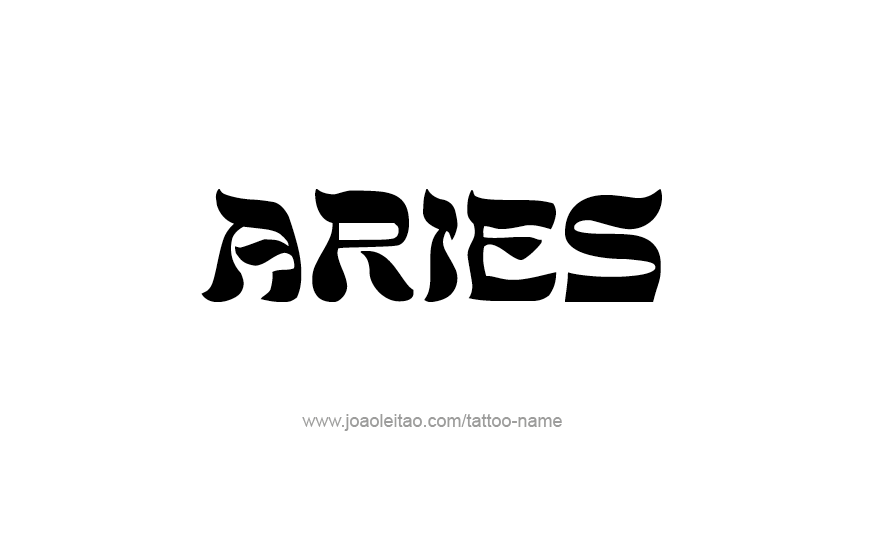 Tattoo Design Horoscope Name Aries