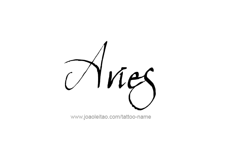 Tattoo Design Horoscope Name Aries