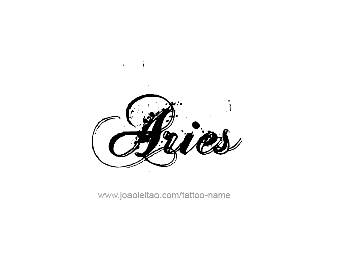 Tattoo Design Horoscope Name Aries