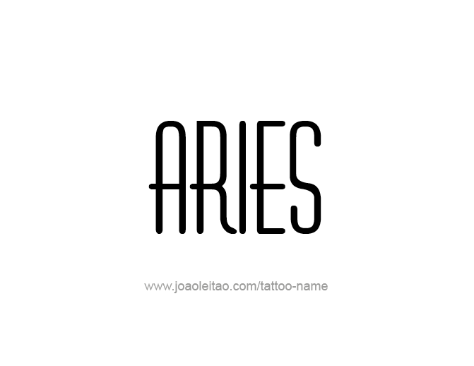 Tattoo Design Horoscope Name Aries