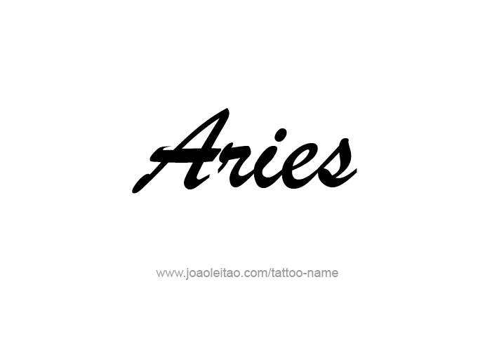 Tattoo Design Horoscope Name Aries