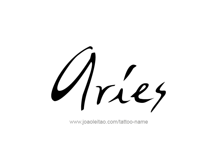 Tattoo Design Horoscope Name Aries