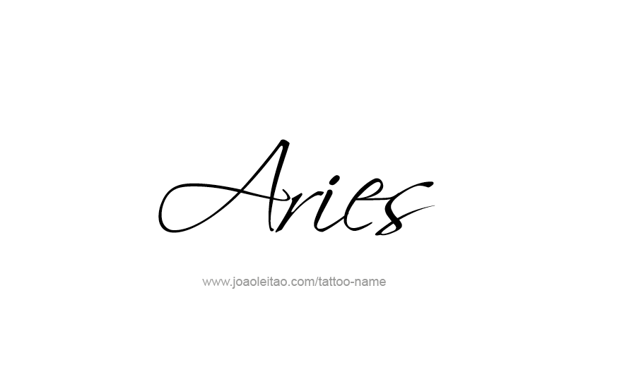 Tattoo Design Horoscope Name Aries