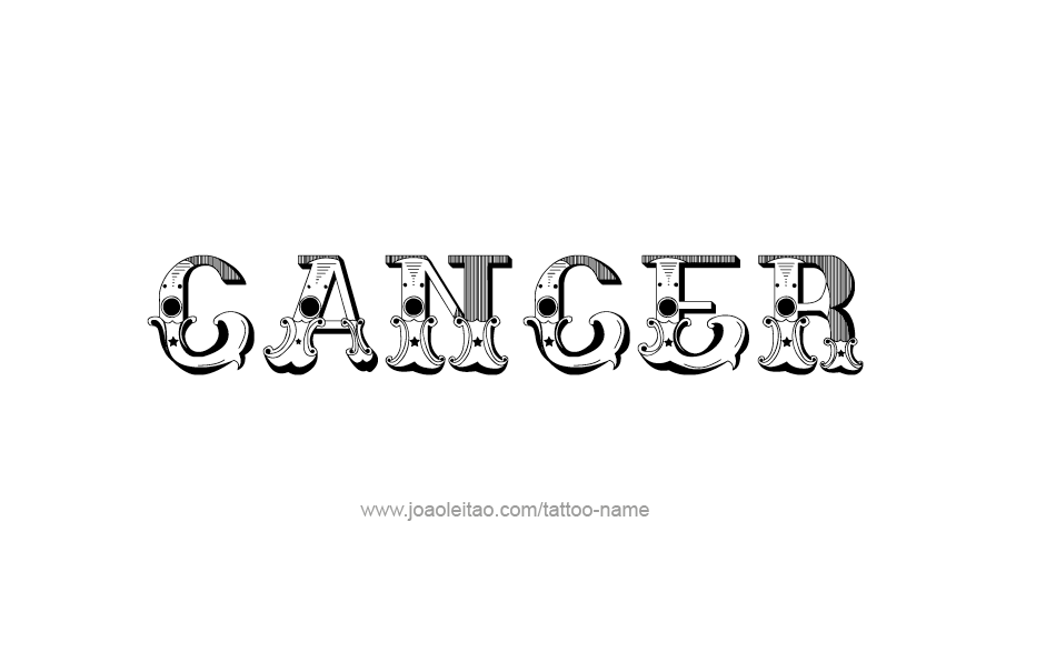 Tattoo Design Horoscope Name Cancer