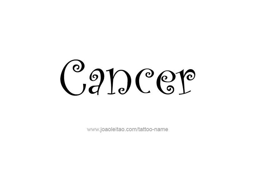 Tattoo Design Horoscope Name Cancer