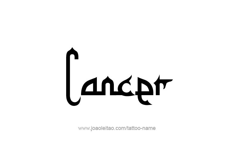 Tattoo Design Horoscope Name Cancer