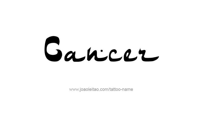 Tattoo Design Horoscope Name Cancer