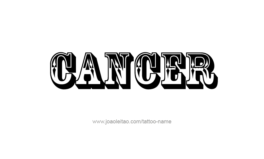 Tattoo Design Horoscope Name Cancer