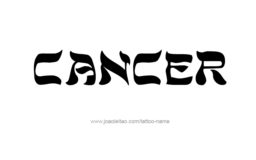 Tattoo Design Horoscope Name Cancer