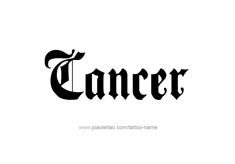 Tattoo Design Horoscope Name Cancer