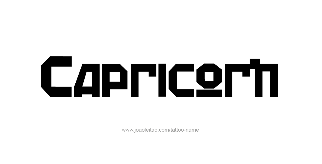 Tattoo Design Horoscope Name Capricorn