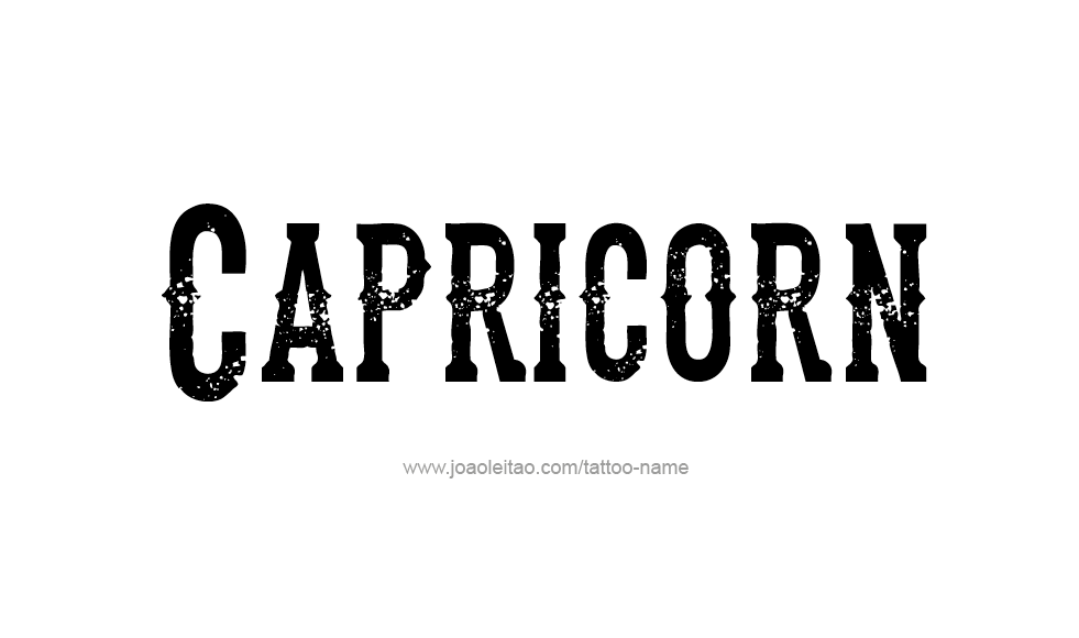 Tattoo Design Horoscope Name Capricorn