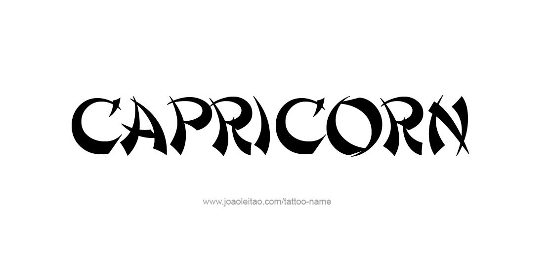 Tattoo Design Horoscope Name Capricorn