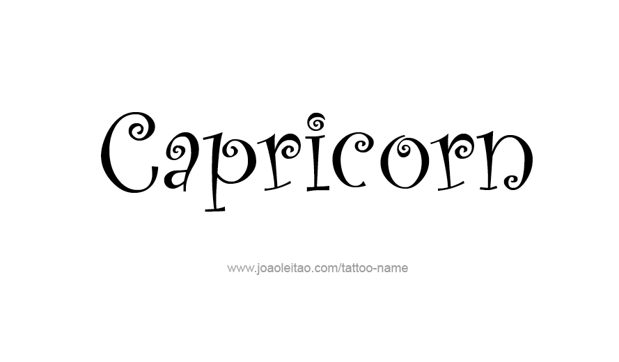 Tattoo Design Horoscope Name Capricorn