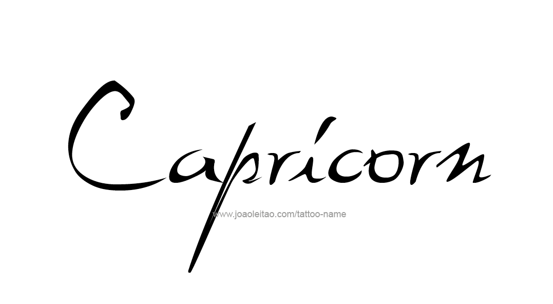 Tattoo Design Horoscope Name Capricorn