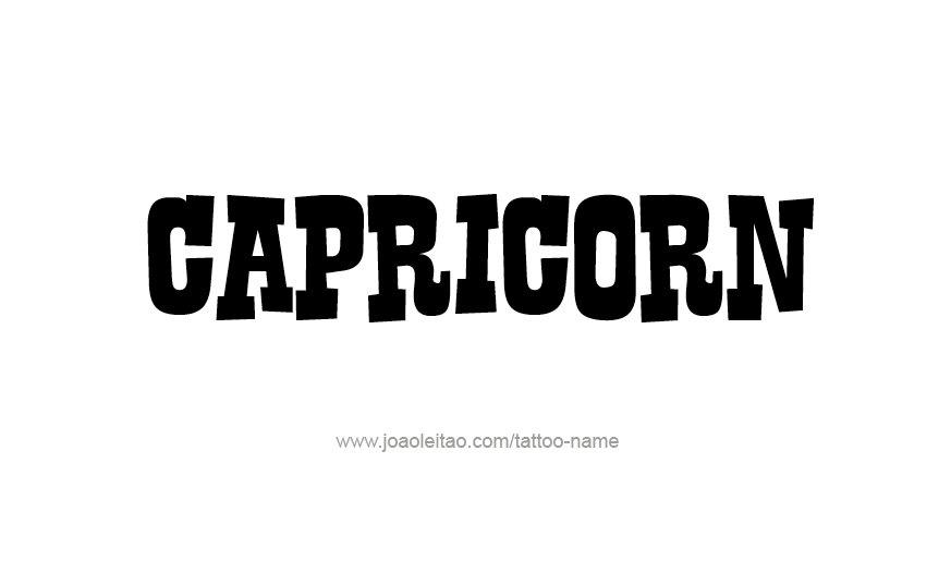 Tattoo Design Horoscope Name Capricorn