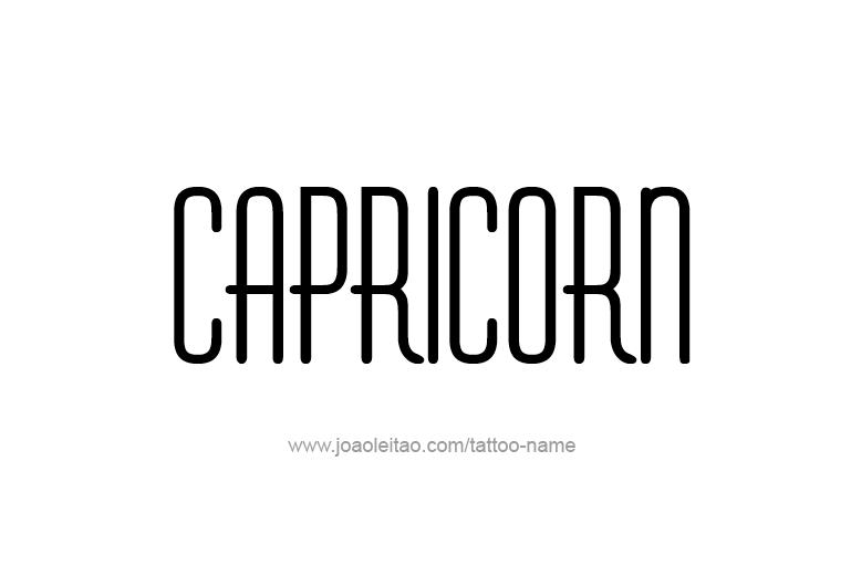 Tattoo Design Horoscope Name Capricorn