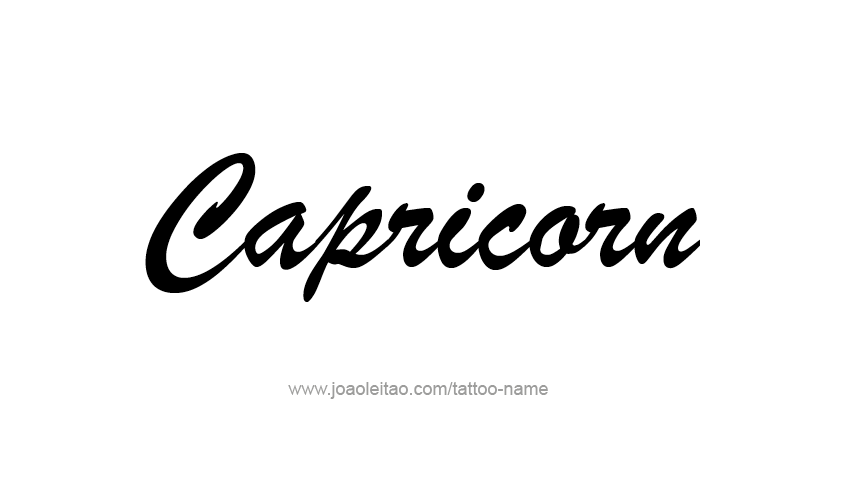 Tattoo Design Horoscope Name Capricorn