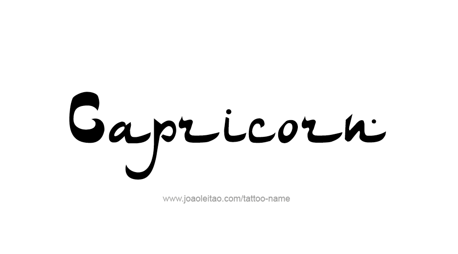 Tattoo Design Horoscope Name Capricorn