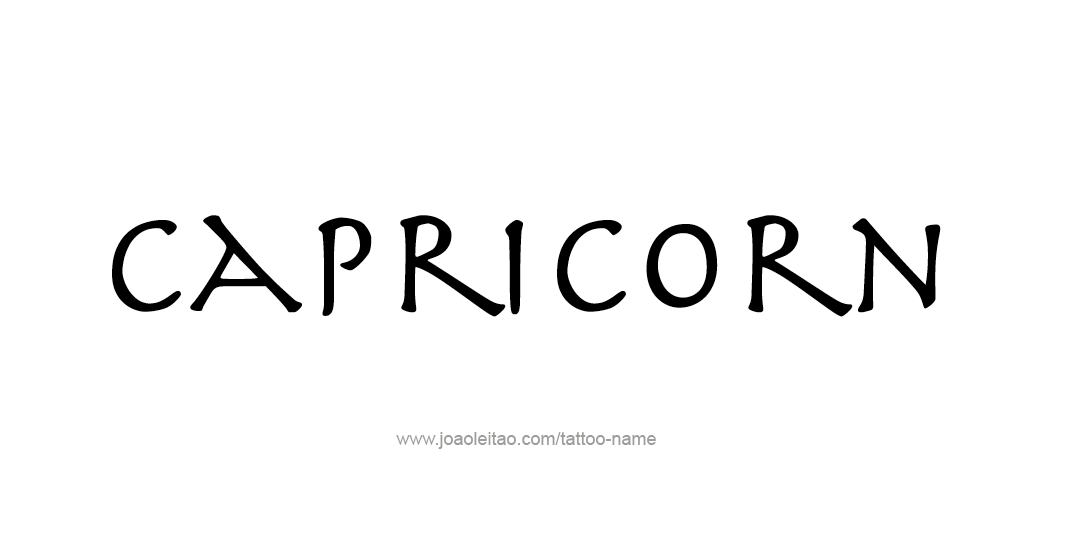 Tattoo Design Horoscope Name Capricorn