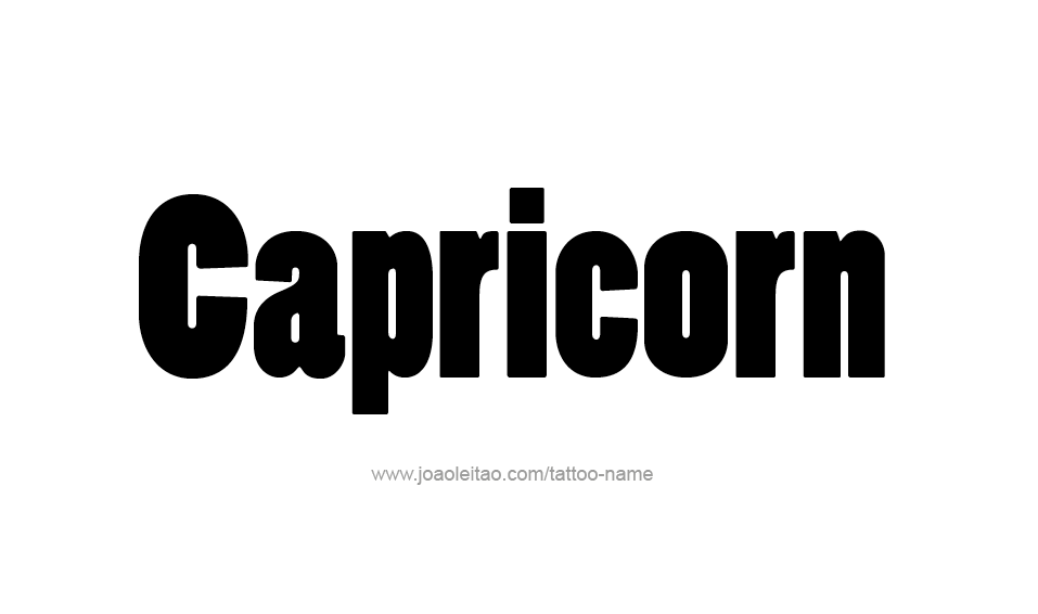 Tattoo Design Horoscope Name Capricorn