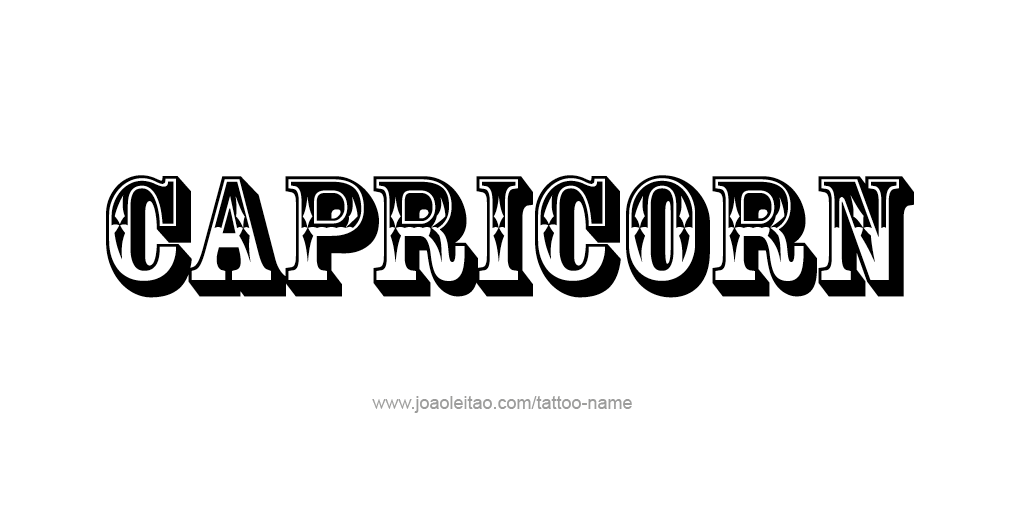 Tattoo Design Horoscope Name Capricorn