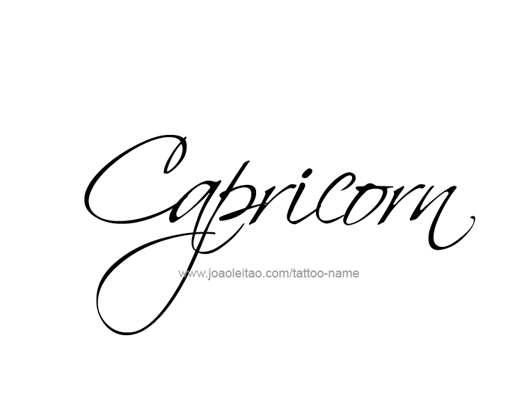 Tattoo Design Horoscope Name Capricorn