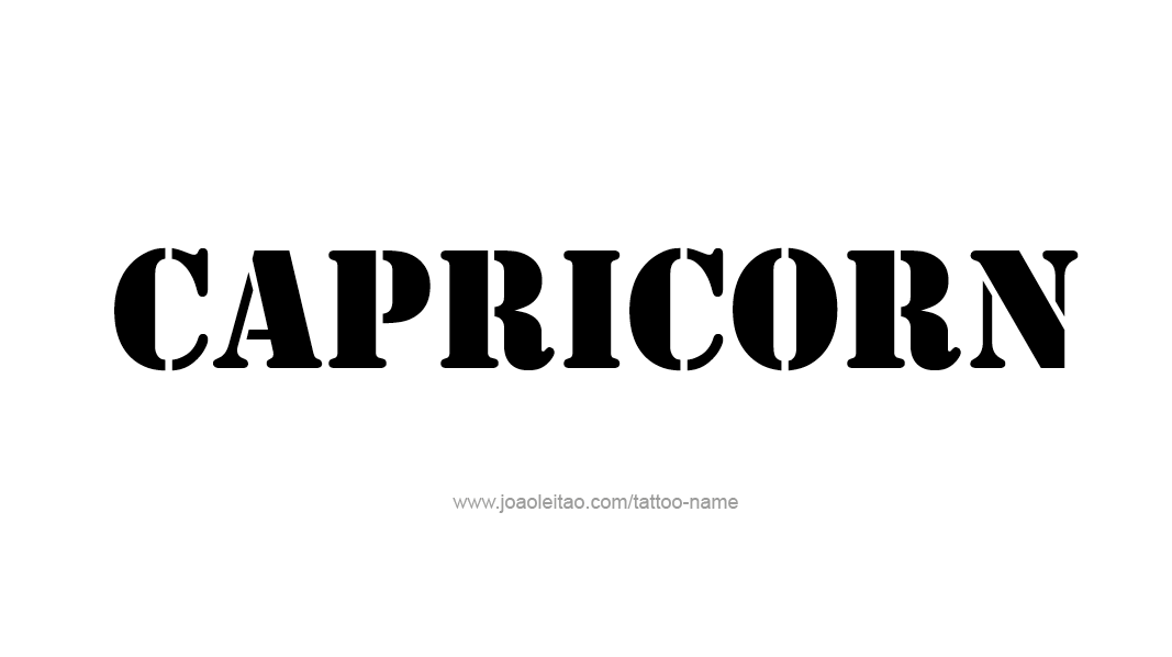 Tattoo Design Horoscope Name Capricorn