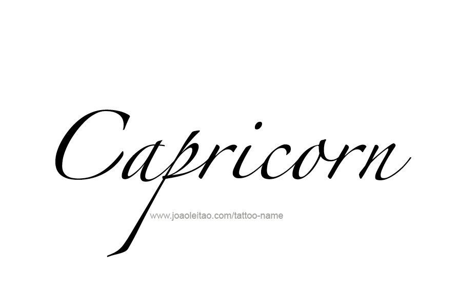 Tattoo Design Horoscope Name Capricorn