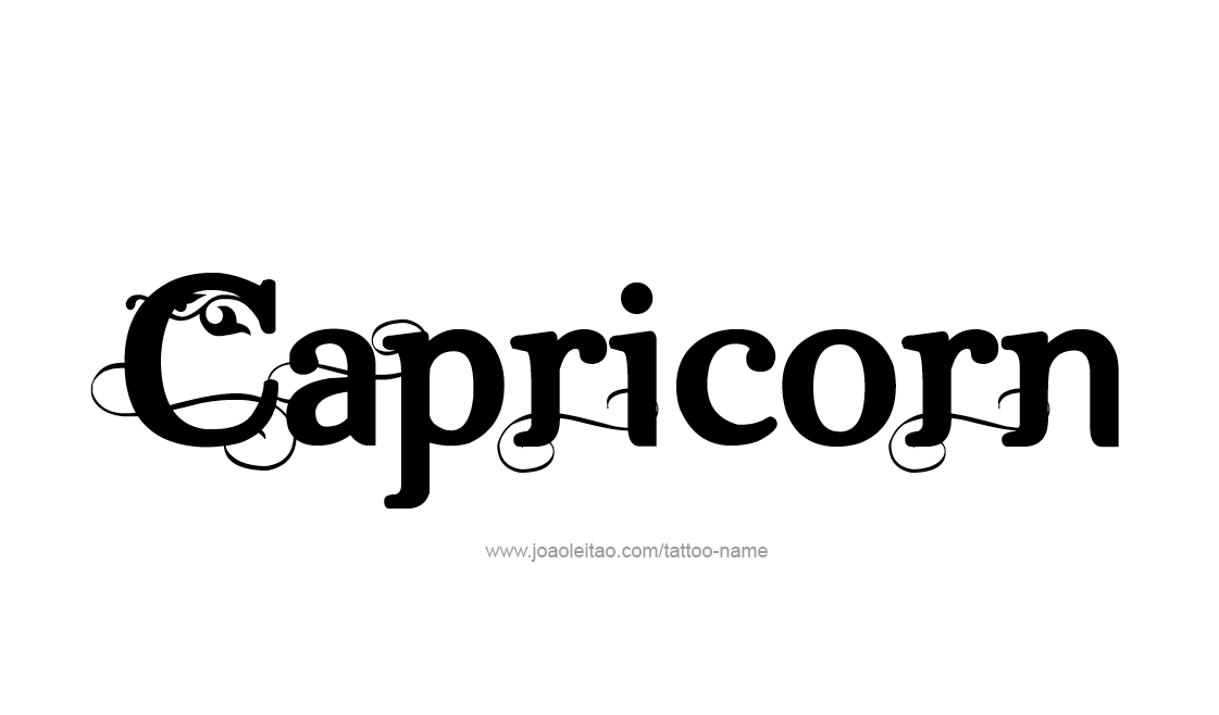 Tattoo Design Horoscope Name Capricorn