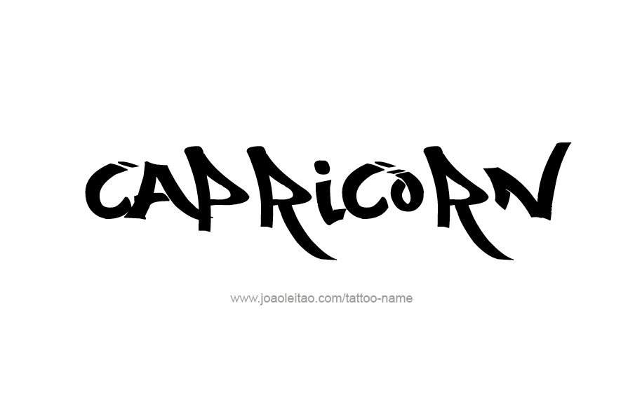 Tattoo Design Horoscope Name Capricorn