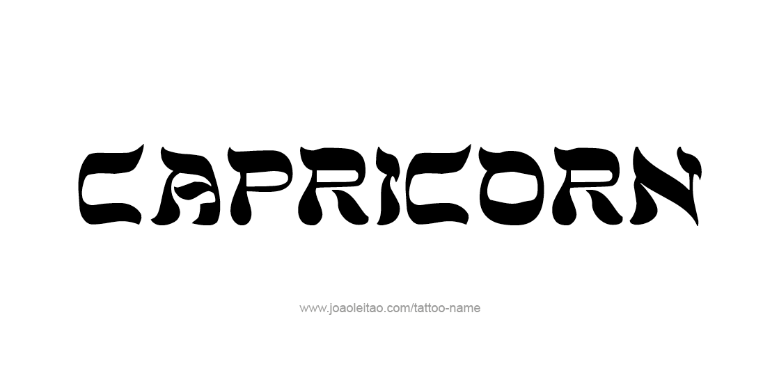 Tattoo Design Horoscope Name Capricorn