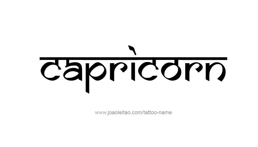 Tattoo Design Horoscope Name Capricorn