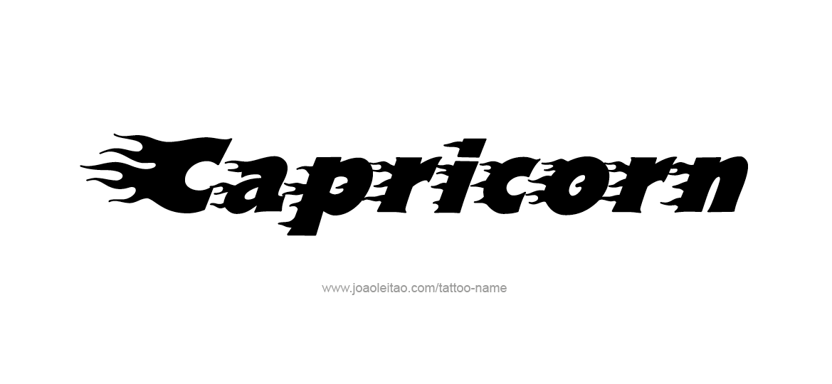 Tattoo Design Horoscope Name Capricorn