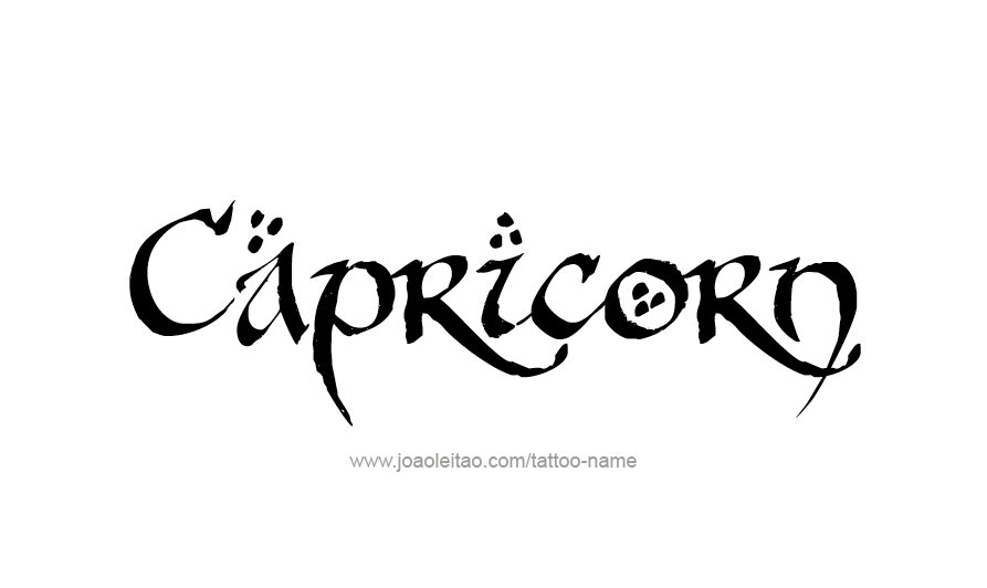 Tattoo Design Horoscope Name Capricorn