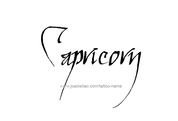 Tattoo Design Horoscope Name Capricorn