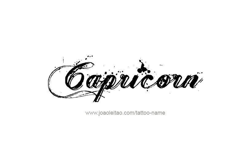 Tattoo Design Horoscope Name Capricorn