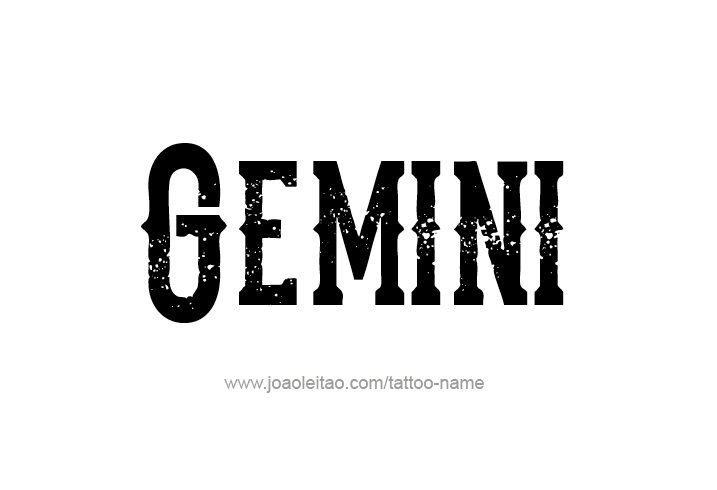 Tattoo Design Horoscope Name Gemini