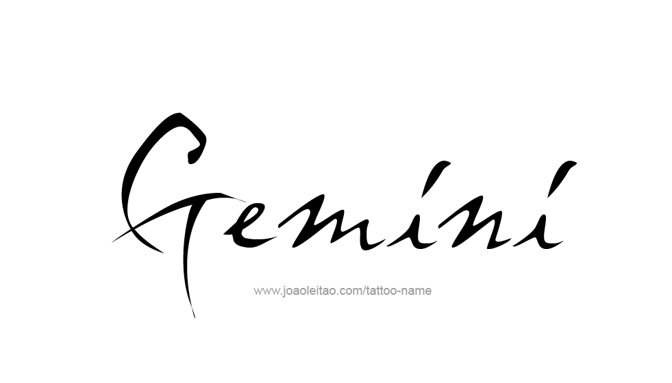 Tattoo Design Horoscope Name Gemini