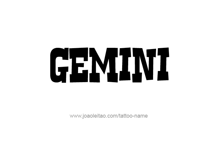 Tattoo Design Horoscope Name Gemini