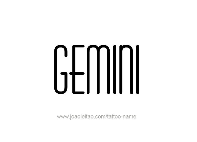 Tattoo Design Horoscope Name Gemini