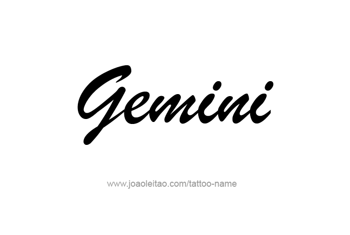 Tattoo Design Horoscope Name Gemini