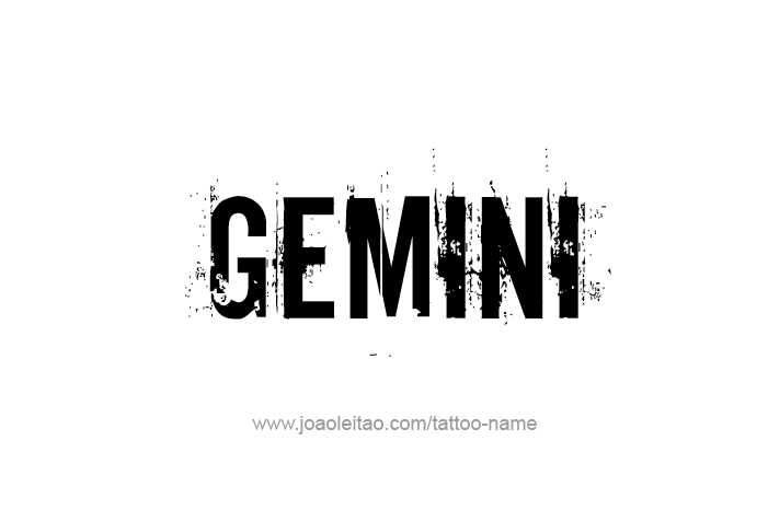 Tattoo Design Horoscope Name Gemini