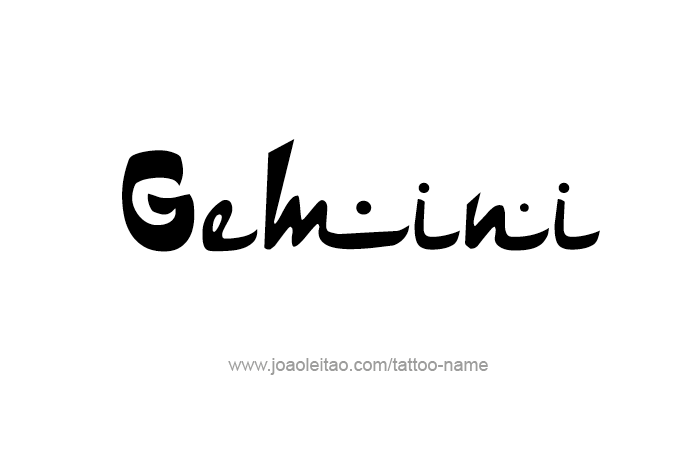 Tattoo Design Horoscope Name Gemini