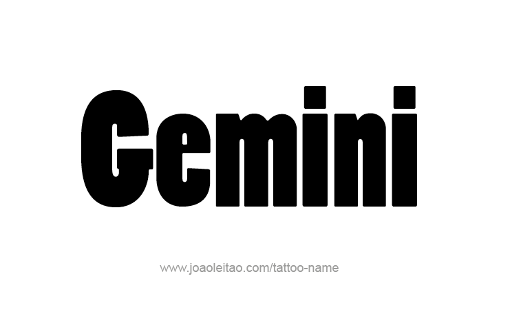 Tattoo Design Horoscope Name Gemini