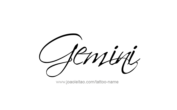 Tattoo Design Horoscope Name Gemini