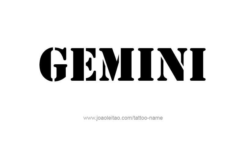 Tattoo Design Horoscope Name Gemini