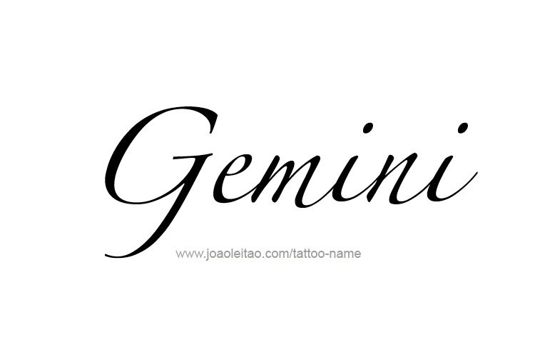 Tattoo Design Horoscope Name Gemini