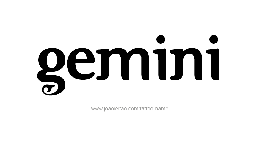 Tattoo Design Horoscope Name Gemini